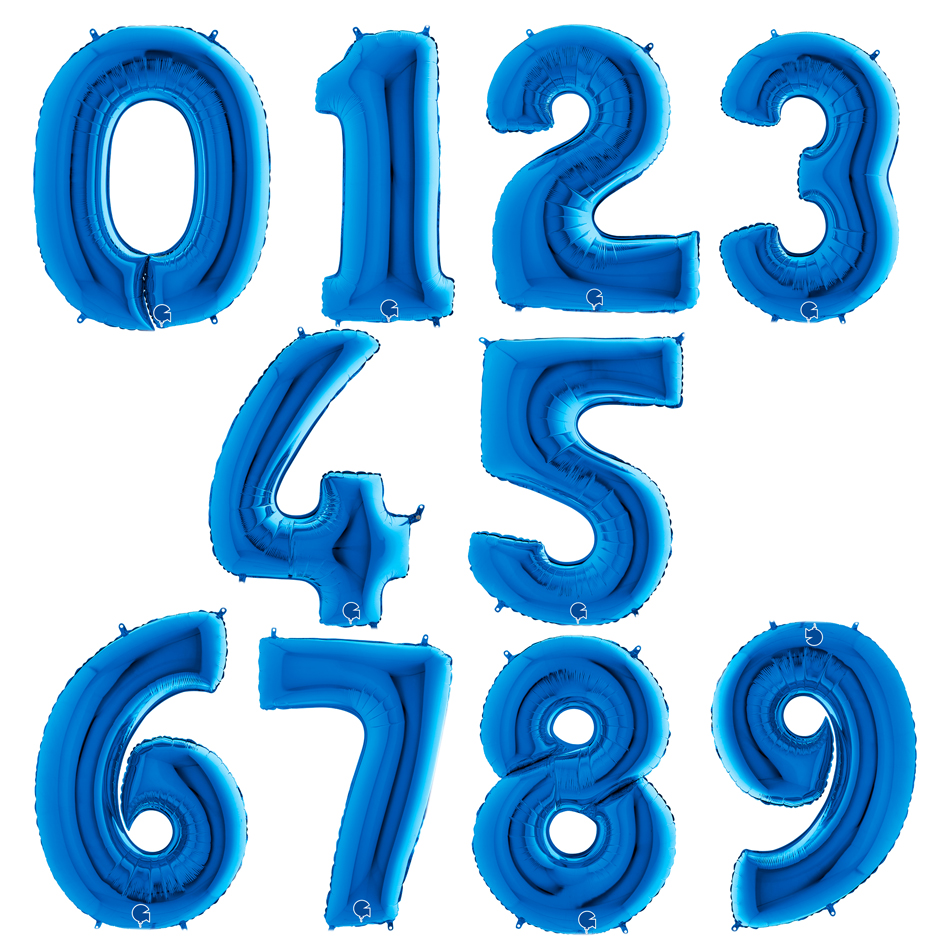 Grabo цифра синяя